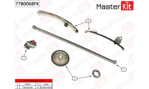 Комплект для замены цепи ГРМ MasterKit 77B0068FK для двигателей B6ZE, Z6, ZY-DE, ZY-VE