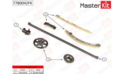 Комплект для замены цепи ГРМ MasterKit, арт. 77B0042FK