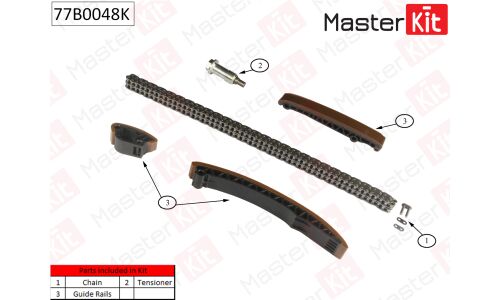 Комплект для замены цепи ГРМ MasterKit, арт. 77B0048K