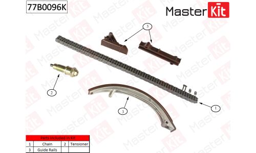 Комплект для замены цепи ГРМ MasterKit, арт. 77B0096K