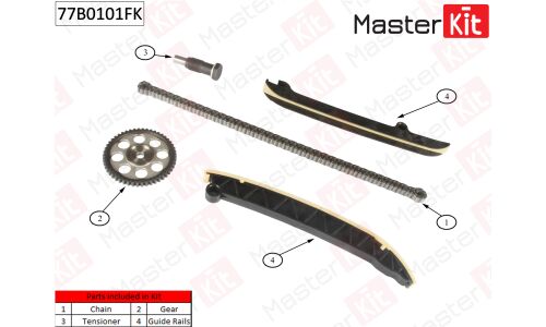Комплект для замены цепи ГРМ MasterKit, арт. 77B0101FK