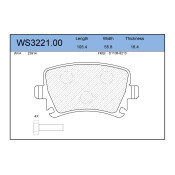 Колодки тормозные дисковые Jeenice, задние, комплект на ось (4 шт), арт. WS3221.00