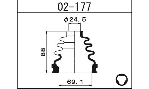 Пыльник ШРУСа Maruichi, внутренний, арт. 02-177
