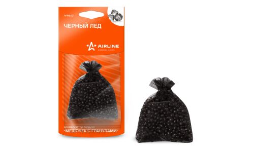 Ароматизатор подвесной Airline «Мешочек с гранулами» Black Ice (Чёрный лёд), полимерный, 20г, арт. AFME031