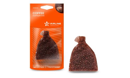 Ароматизатор подвесной Airline «Мешочек с гранулами» Coffee (Кофе), полимерный, 20г, арт. AFME035