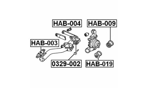 Болт регулировочный (эксцентрик) Febest 0329-002, для Land Rover (OEM LR001126)