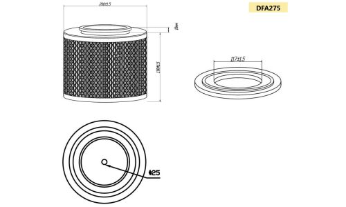 Фильтр воздушный DOUBLE FORCE, арт. DFA275