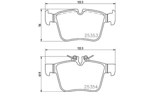Колодки тормозные Brembo дисковые, арт. P50122