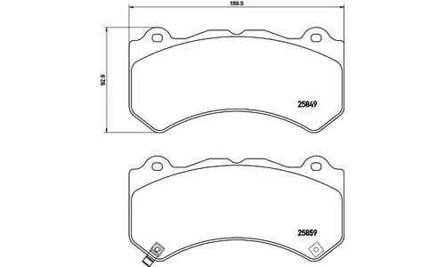 Колодки тормозные Brembo дисковые, арт. P 37 018