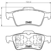 Колодки тормозные дисковые Nisshinbo, комплект на ось (4 шт), арт. NP2072