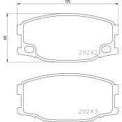 Колодки тормозные дисковые Nisshinbo, комплект на ось (4 шт), арт. NP3024