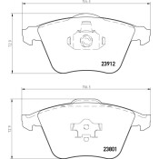 Колодки тормозные дисковые Nisshinbo, комплект на ось (4 шт), арт. NP5033