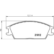 Колодки тормозные дисковые Nisshinbo, комплект на ось (4 шт), арт. NP6031