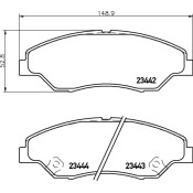 Колодки тормозные дисковые Nisshinbo, комплект на ось (4 шт), арт. NP6050