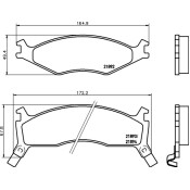 Колодки тормозные дисковые Nisshinbo, комплект на ось (4 шт), арт. NP6058