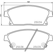 Колодки тормозные дисковые Nisshinbo передние, комплект на ось (4 шт), арт. NP6073