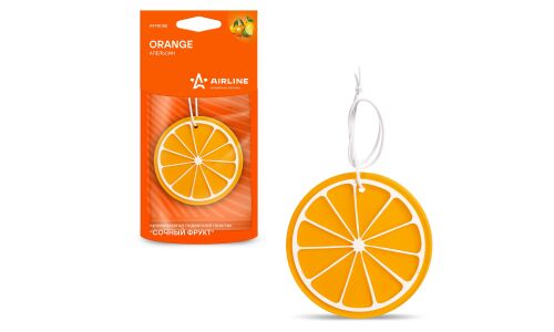 Ароматизатор подвесной Airline «Сочный фрукт» Orange (Апельсин), полимерный, арт. AFFR088