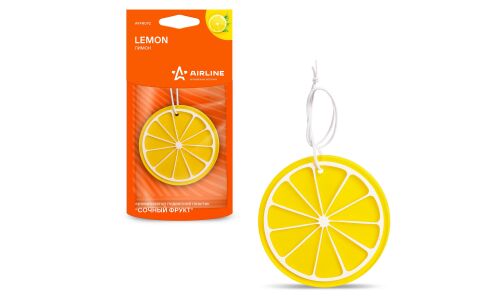Ароматизатор подвесной Airline «Сочный фрукт» Lemon (Лимон), полимерный, арт. AFFR092