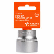 Головка торцевая Airline, короткая, 6-гранная, под квадрат 1/2