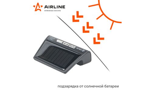 Система контроля давления в шинах (TPMS) Airline, беспроводная, 0–3.5Бар, 4 датчика с питанием от CR2050, ЖК-дисплей на солнечной батарее, арт. ATP-MS-02