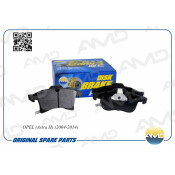 Колодки тормозные дисковые AMD, передние, комплект на ось (4 шт), арт. AMD.BF396