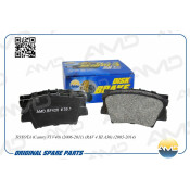 Колодки тормозные дисковые AMD, задние, комплект на ось (4 шт), арт. AMD.BF428