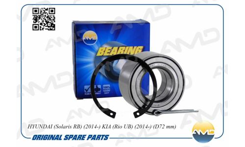 Подшипник ступицы (без магнит. кольца ABS) | перед прав/лев AMD, арт. AMD.BER42