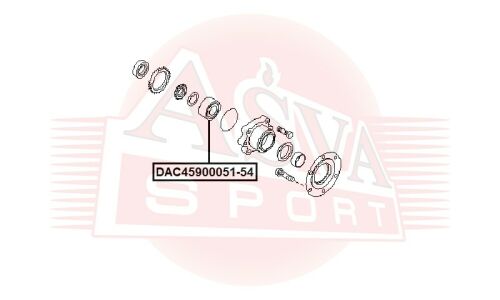 Подшипник ступицы Asva, арт. DAC45900051-54