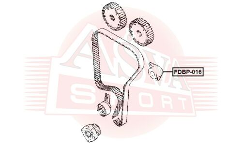 Ролик ремня ГРМ Asva обводной, арт. FDBP-016