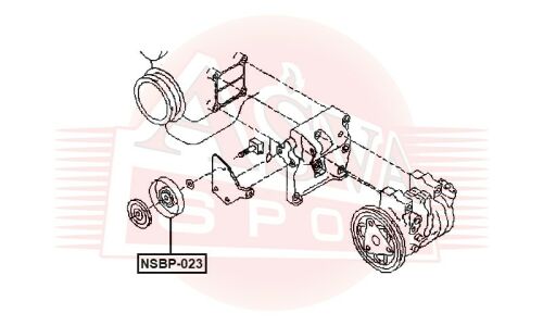 Ролик навесного оборудования Asva натяжной, арт. NSBP-023