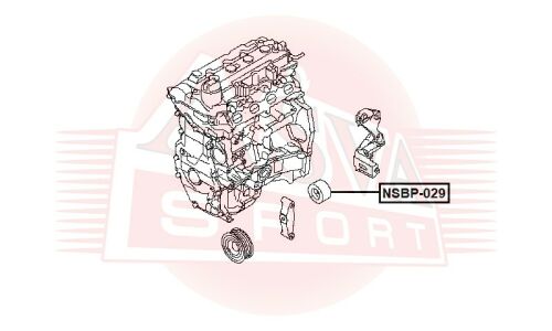 Ролик натяжной навесного оборудования Asva, арт. NSBP-029