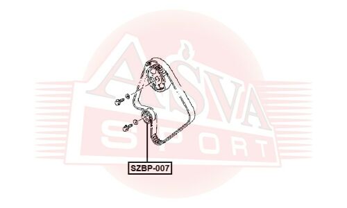 Ролик ремня ГРМ Asva, натяжной, арт. SZBP-007