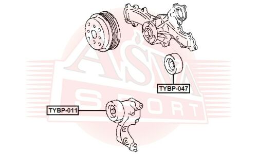 Ролик навесного оборудования Asva натяжной, арт. TYBP-011