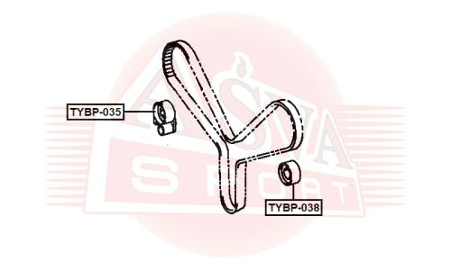 Ролик ремня ГРМ Asva, арт. TYBP-035