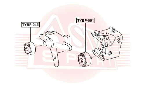 Ролик навесного оборудования Asva натяжной, арт. TYBP-045