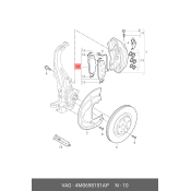 Колодки тормозные дисковые | перед VAG, арт. 4M0698151AP