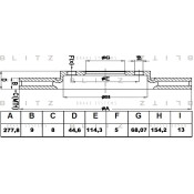 Диск тормозной Blitz, задний, арт. BS0423