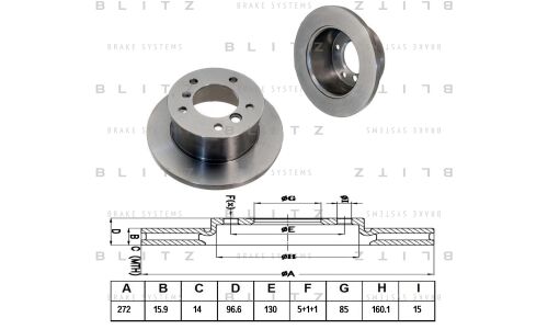 Диск тормозной Blitz, передний, арт. BS0119