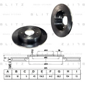 Диск тормозной | зад Blitz, арт. BS0131