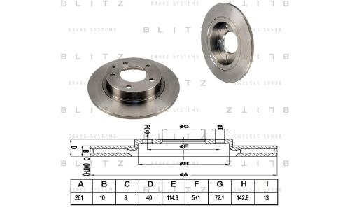 Диск тормозной Blitz, задний, арт. BS0138