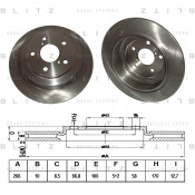 Диск тормозной Blitz, передний, арт. BS0146
