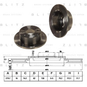Диск тормозной Blitz, задний, арт. BS0175