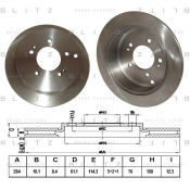 Диск тормозной Blitz, задний, арт. BS0191