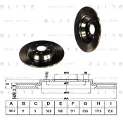 Диск тормозной Blitz, задний, арт. BS0224