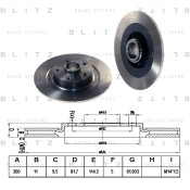 Диск тормозной Blitz, передний, арт. BS0274