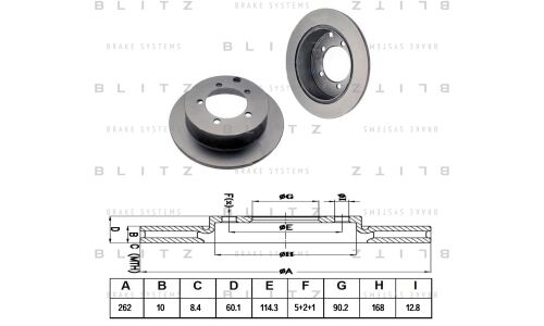 Диск тормозной Blitz, задний, арт. BS0305