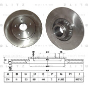 Диск тормозной | зад Blitz, арт. BS0321