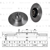 Диск тормозной | зад Blitz, арт. BS0320