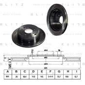 Диск тормозной Blitz, передний, арт. BS0228