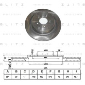 Диск тормозной Blitz, передний, арт. BS0285